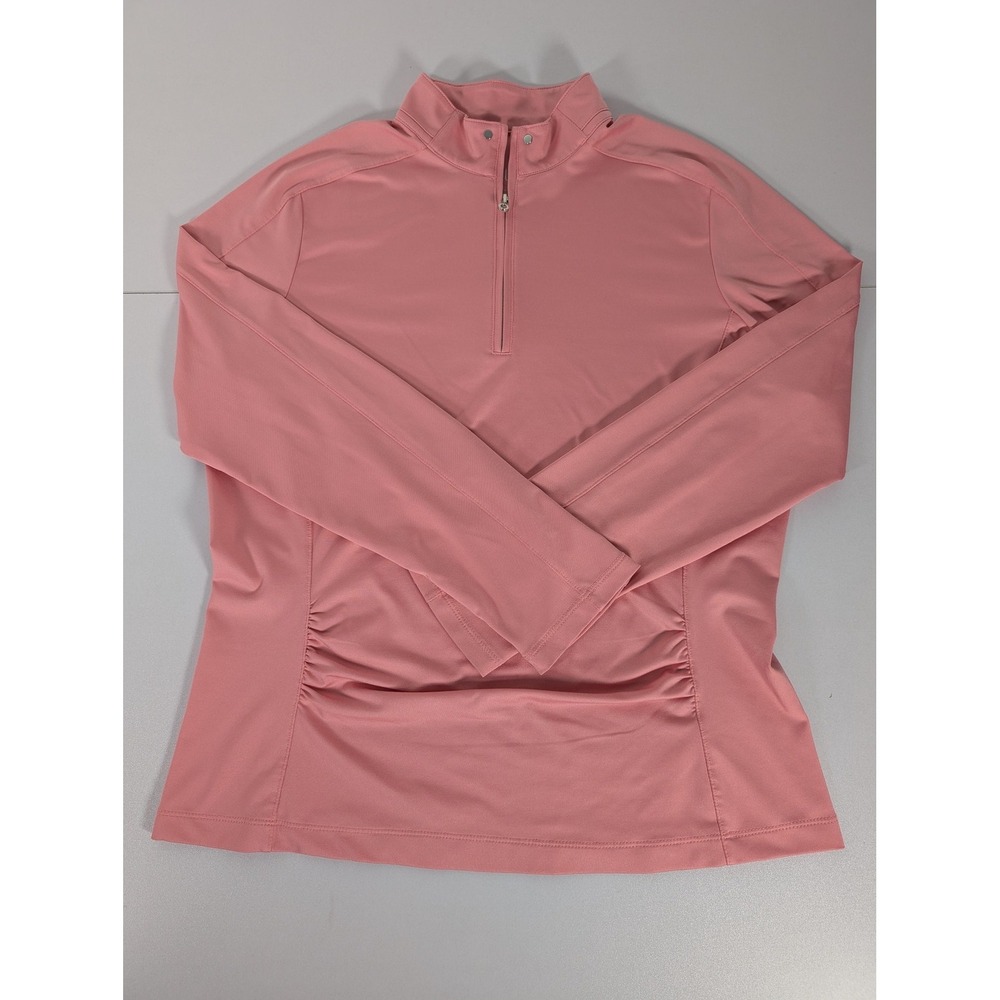 Tail Pullover Womens Medium Pink Quarter Zip Long Sleeve‎ Golf Athletic Stretch - Picture 11 of 12